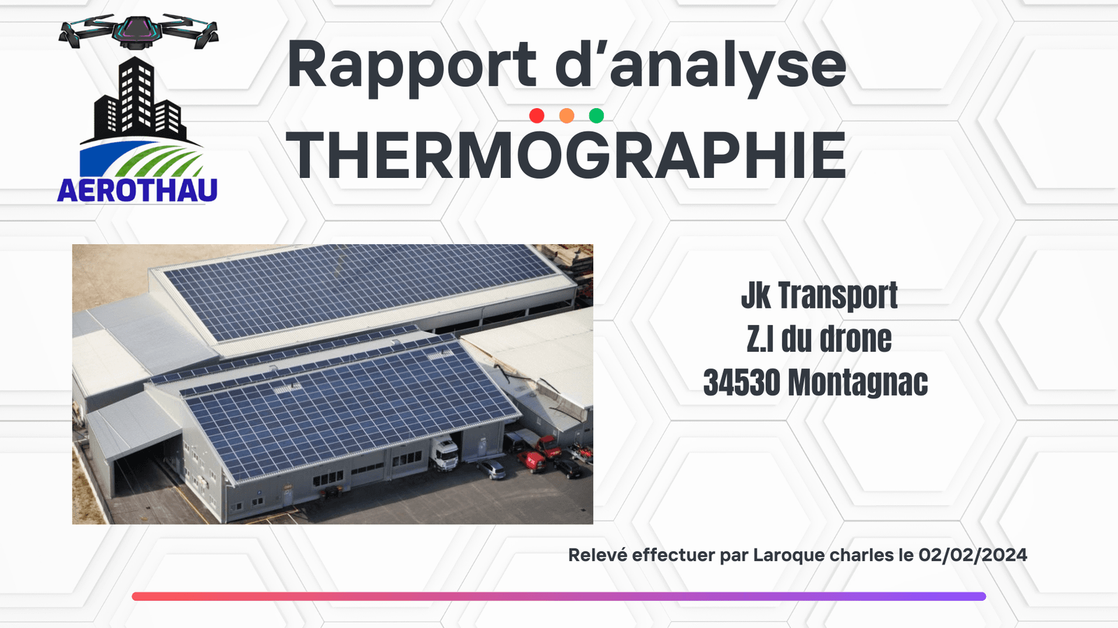 Thermographie de panneaux solaires par drone : modules en défaut repérés