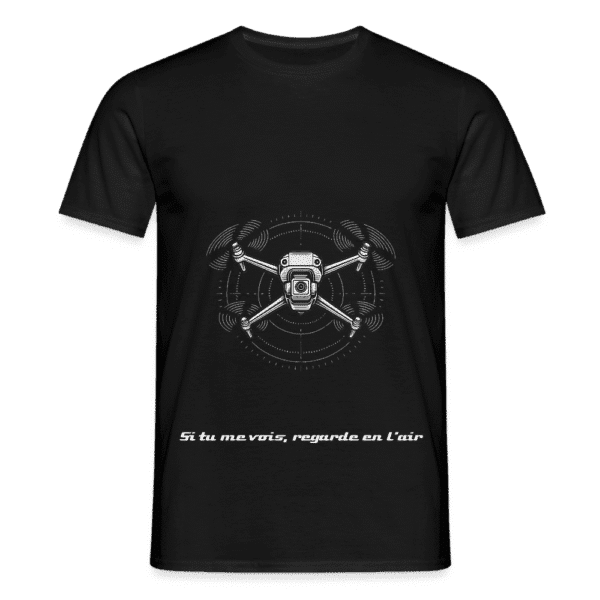 T-shirt "Si tu me vois, regarde en l'air" – Édition Télépilote by Aerothau