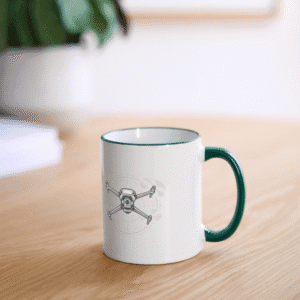 Mug panoramique contrasté et blanc