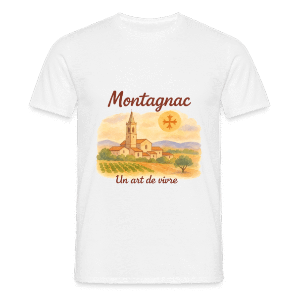 T-shirt Blanc homme – Montagnac, un art de vivre