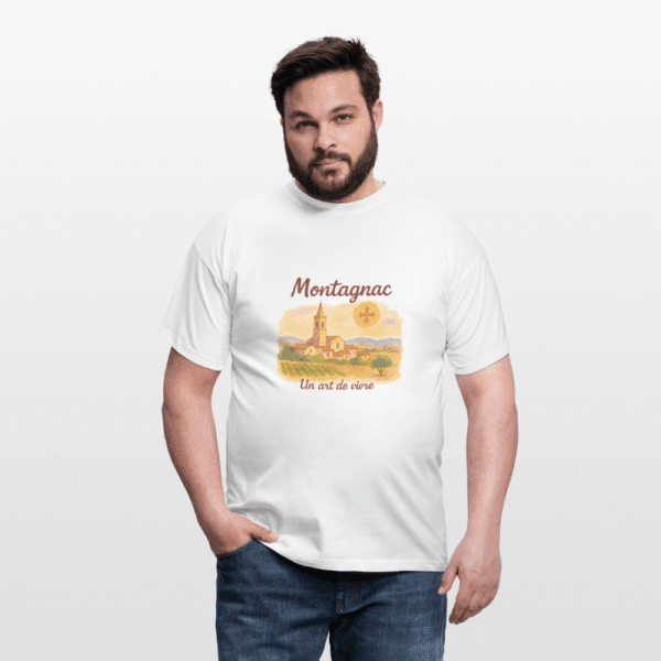 T-shirt Blanc homme – Montagnac, un art de vivre – Image 2