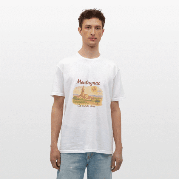 T-shirt Blanc homme – Montagnac, un art de vivre – Image 3